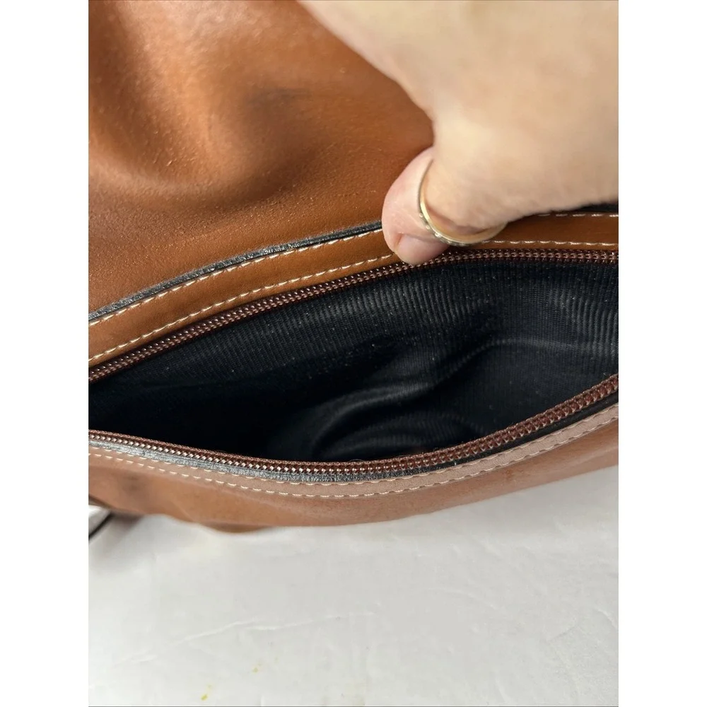 Pourchet Vintage Paris Purse‎ Crossbody Leather Saddle Bag Purse